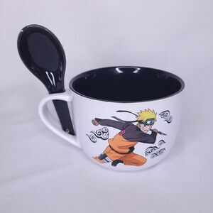 Naruto Ramen Soup Bowl Ceramic 20 Ounce W/Spoon